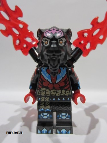 lego 2025 mini figurine njo0944 Lord Ras Dark Pink Markings, Red Muscles, Energy Claws 