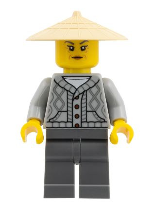 lego 2026 mini figurine njo1012 Mystake Light Bluish Gray Sweater, Conical Hat 