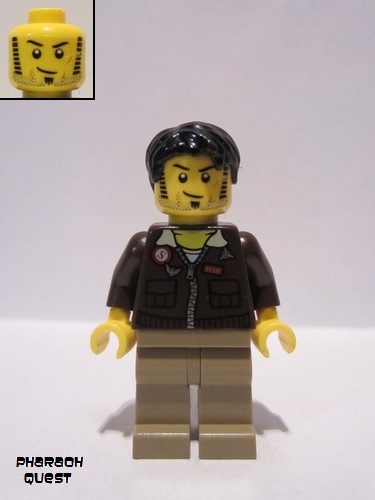 lego 2011 mini figurine pha012 Jake Raines Aviator Jacket 