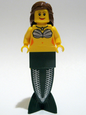 lego 2009 mini figurine pi088 Mermaid Long with Bracket 