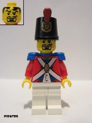 lego 2009 mini figurine pi092 Imperial Soldier II Shako Hat Printed, Black Goatee 
