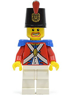 lego 2009 mini figurine pi098 Imperial Soldier II Shako Hat Printed, Brown Beard 