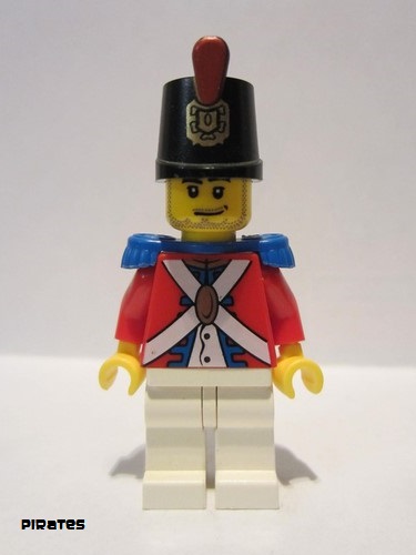 lego 2009 mini figurine pi104 Imperial Soldier II Shako Hat Printed, Smirk and Stubble Beard 
