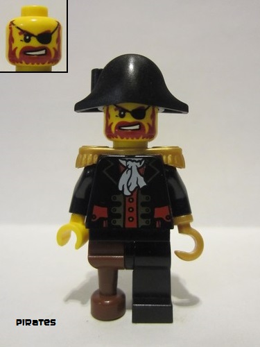 lego 2010 mini figurine pi116 Captain Brickbeard Plain Bicorne Hat 