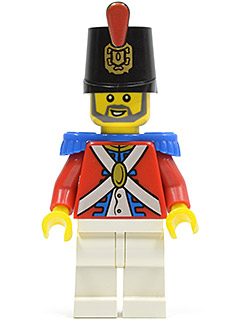 lego 2010 mini figurine pi118 Imperial Soldier II Shako Hat Printed, Gray Beard 