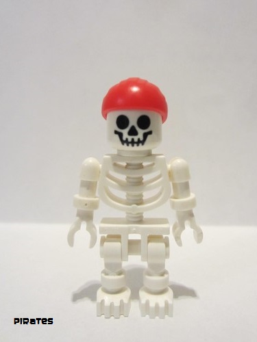 lego 2015 mini figurine gen067 Skeleton With Standard Skull, Red Rounded Top Bandana 