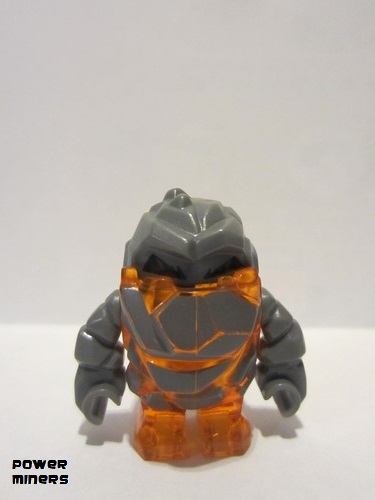 lego 2009 mini figurine pm002 Rock Monster - Firox Trans-Orange 