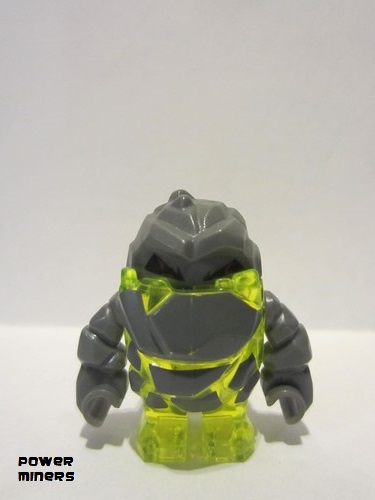lego 2009 mini figurine pm005 Rock Monster - Sulfurix Trans-Neon Green 