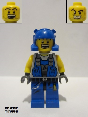 lego 2009 mini figurine pm006 Power Miner Beard Stubble Guy 