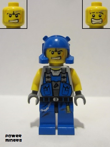 lego 2009 mini figurine pm010 Power Miner - Rex  