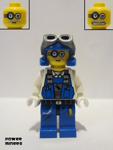 lego 2009 mini figurine pm013 Power Miner - Brains Goggles 