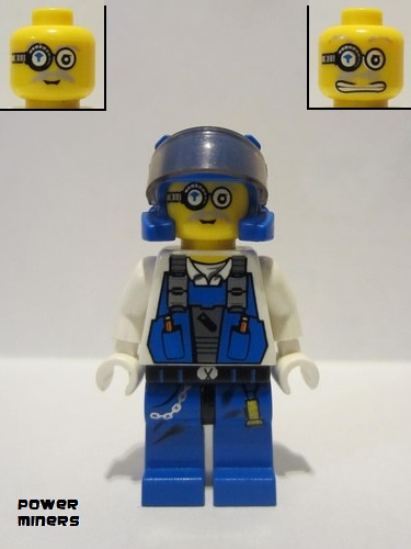 lego 2009 mini figurine pm019 Power Miner - Brains Visor 