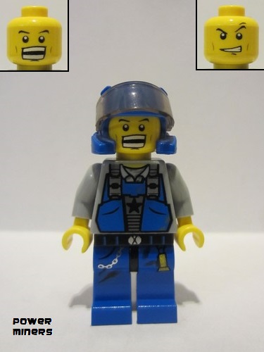 lego 2009 mini figurine pm020 Power Miner - Doc Visor 