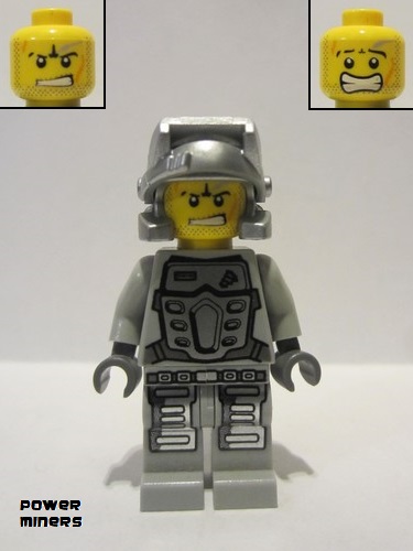 lego 2010 mini figurine pm024 Power Miner - Rex Gray Outfit 
