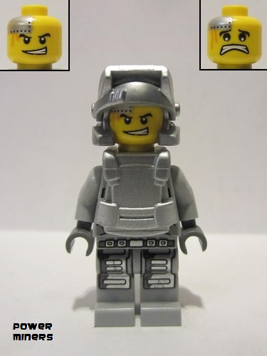 lego 2010 mini figurine pm026 Power Miner - Engineer Gray Outfit 