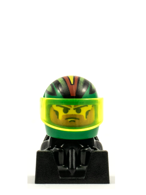 lego 2002 mini figurine rac086 Off Road Racer Green and Black 