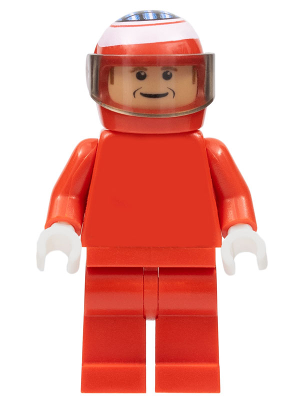 lego 2004 mini figurine rac023 F1 Ferrari - R. Barrichello / F. Massa With Helmet Printed - without Torso Stickers 