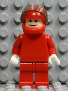 lego 2006 mini figurine rac027 F1 Ferrari - F. Massa With Helmet Red Plain - without Torso Stickers 