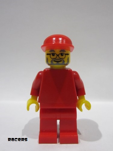 lego 2006 mini figurine rac032 F1 Ferrari Engineer 2 Without Torso Stickers 