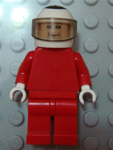 lego 2007 mini figurine rac035 F1 Ferrari - K. Raikkonen With Helmet White Printed - without Torso Stickers 