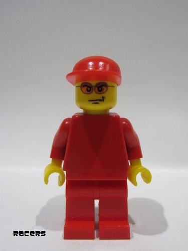 lego 2007 mini figurine rac037 F1 Ferrari Engineer 3 Without Torso Stickers 