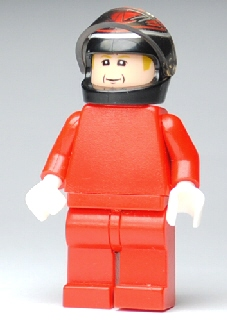 lego 2009 mini figurine rac042 F1 Ferrari - K. Raikkonen With Helmet Black Printed - without Torso Stickers 