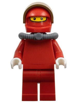 lego 2009 mini figurine rac046 F1 Ferrari Pit Crew Member With Scuba Tank - without Torso Stickers 