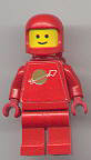 lego 1979 mini figurine sp064 Classic Space Red with Airtanks, Stickered Torso Pattern 