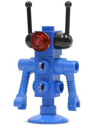 lego 1985 mini figurine sp074 Classic Space Droid Dish Base, Blue with Trans-Red Eyes and Black Antennae 
