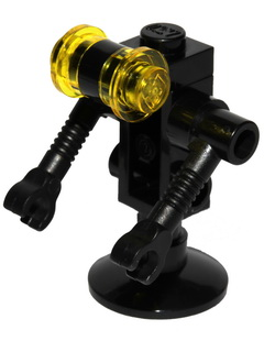 lego 1988 mini figurine sp084 Futuron Droid Black with Trans-Yellow Eyes 
