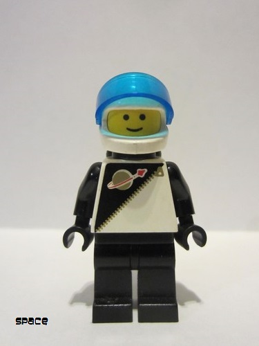 lego 1989 mini figurine sp050 Futuron Black with White Helmet 