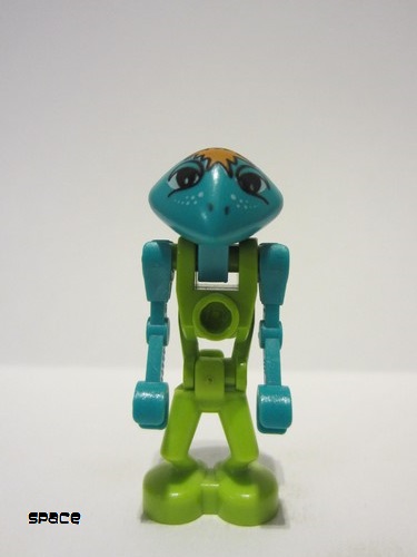 lego 2001 mini figurine lom003a LoM Martian Altair - Lime Torso 