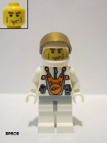 lego 2007 mini figurine mm012 Mars Mission Astronaut With Helmet and Cheek Lines 