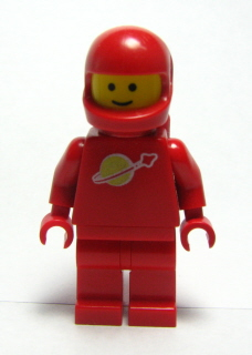 lego 2008 mini figurine sp005new Classic Space Red with Airtanks and Motorcycle (Standard) Helmet (Reissue) 