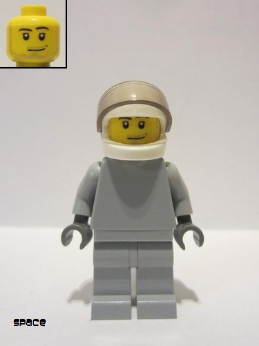 lego 2008 mini figurine sp086 Star Justice Astronaut 1 Without Torso Sticker, Smirk and Stubble Beard 