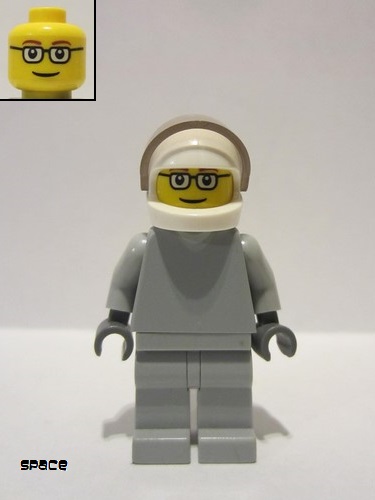 lego 2008 mini figurine sp087 Star Justice Astronaut 2 Without Torso Sticker (glasses) 