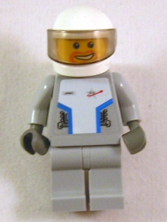 lego 2008 mini figurine sp088s Star Justice Astronaut 3 With Torso Sticker (beard around mouth, silver badge) 