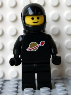 lego 2009 mini figurine sp003new Classic Space Black with Airtanks and Motorcycle (Standard) Helmet (Reissue) 