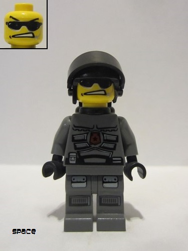 lego 2009 mini figurine sp095 Space Police 3 Officer 2 Airtanks 