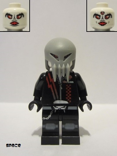 lego 2009 mini figurine sp101 Space Police 3 Alien Skull Twin 