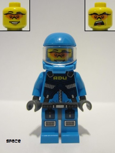 lego 2011 mini figurine ac001 Alien Defense Unit Soldier 1 Dark Bluish Gray Hips 