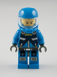 lego 2011 mini figurine ac005 Alien Defense Unit Soldier 2 Dark Bluish Gray Hips 