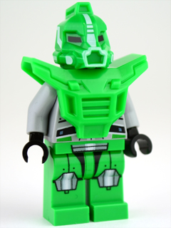 lego 2013 mini figurine gs013 Robot Sidekick Bright Green, with Armor 