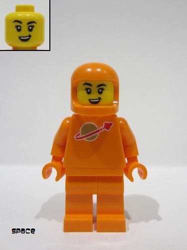 lego 2024 mini figurine sp142 Classic Space Orange without Air Tanks, Female 