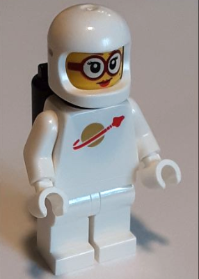 lego 2024 mini figurine sp144 Classic Space White with Black Air Tanks, Female, Glasses 