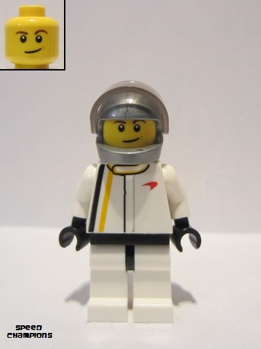 lego 2015 mini figurine sc003 McLaren Race Car Driver  