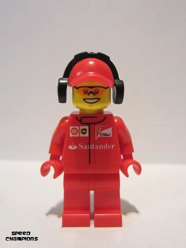 lego 2015 mini figurine sc014 Ferrari Pit Crew Member 2
