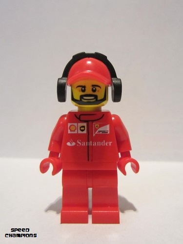 lego 2015 mini figurine sc016 Ferrari Pit Crew Member 4