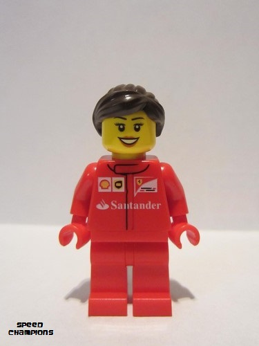 lego 2015 mini figurine sc017 Ferrari Pit Crew Member 5 Female 
