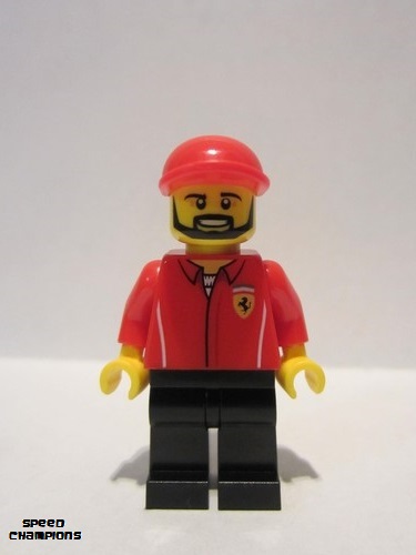 lego 2017 mini figurine sc050 Ferrari Engineer Male 